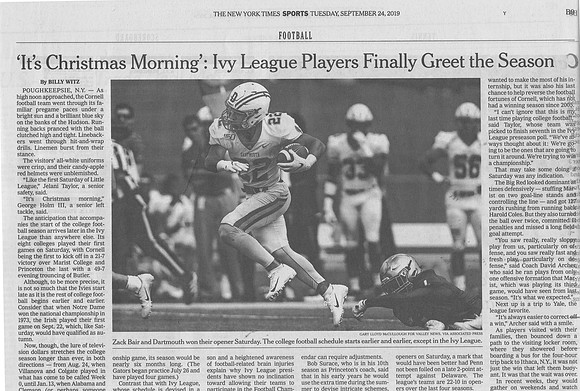 New York Times, Sept. 24, 2019 (print and online)
